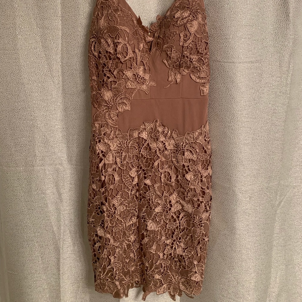 Mauve lace dress